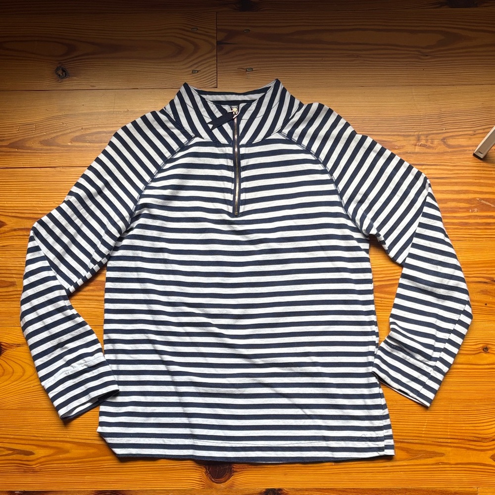 Mud Pie Navy and White Striped Pullover